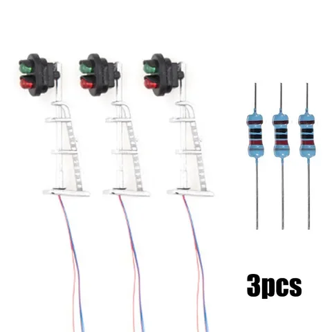 3pcs Model Railroad N Scale 1:87 Track Signals 2-LEDs Green Red Block Lights Train Railroad Decoration Building Landscape Toys
3pcs Model Railroad N Scale 1:87 Track Signals 2-LEDs Green Red Block Lights Train Railroad Decoration Building Landscape Toys