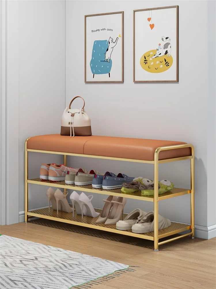 

Shoe changing stool: home doorway can be sit-on shoe stool, shoe cabinet into the house, stool integrated soft bag cushion shoe