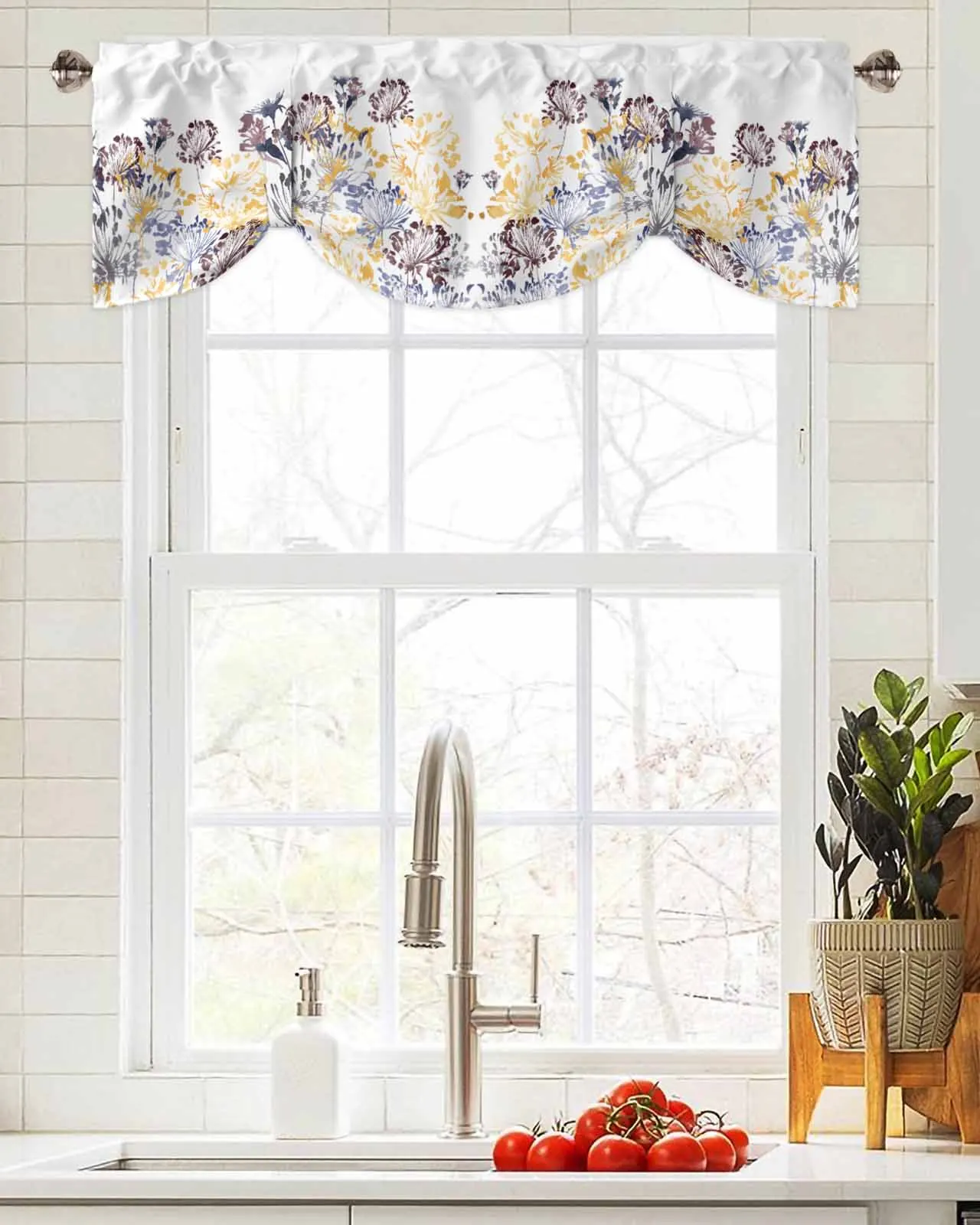 

Занавеска на окна с изображением одуванчика и акварелью, занавеска для гостиной, кухни, кабинета, балдахина, карманный балдахин