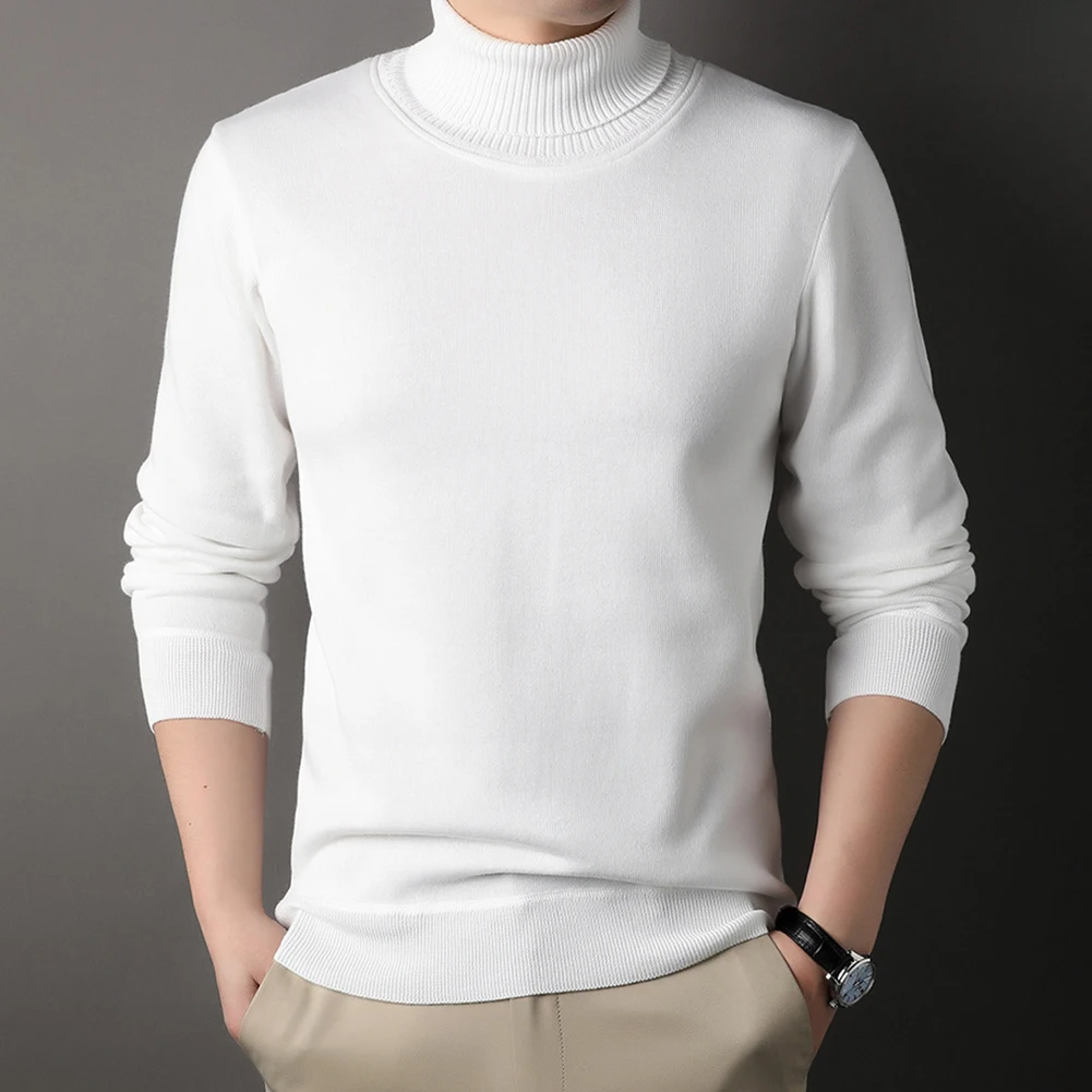 Cozy Up with Men's Thicken Pullover Sweater Turtleneck Jumper Solid Color Knit Top Suitable for Spring and Autumn as well
Cozy Up with Men's Thicken Pullover Sweater Turtleneck Jumper Solid Color Knit Top Suitable for Spring and Autumn as well