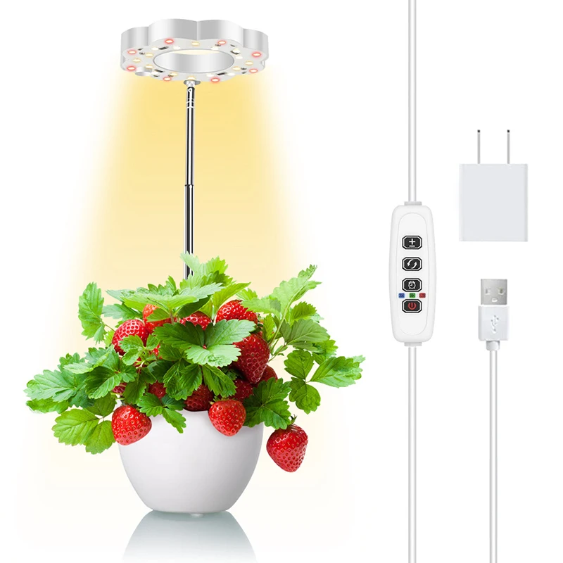 1 Pc Small LED Grow Lights For Indoor Plants Full Spectrum Mini Desk Plant Lamp With Base Height Adjustable With Timer Dimming
1 Pc Small LED Grow Lights For Indoor Plants Full Spectrum Mini Desk Plant Lamp With Base Height Adjustable With Timer Dimming
