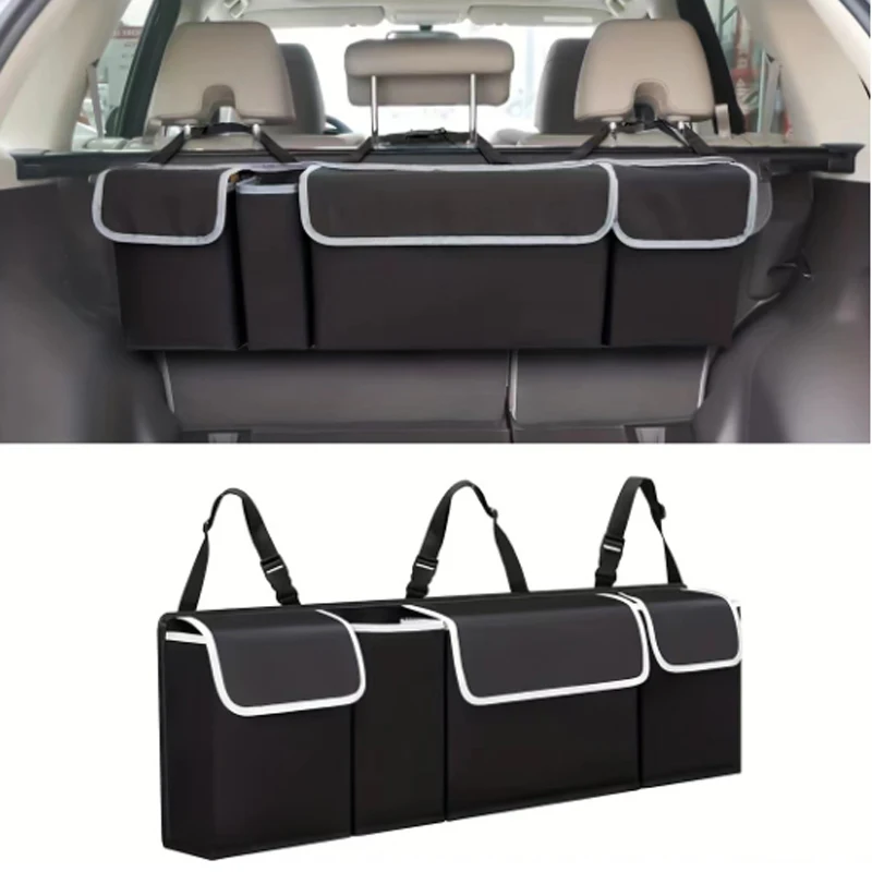 

Автомобильный багажник, автомобильные органайзеры, заднее сиденье, женская сумка для хранения, Большая вместительная сумка для хранения с несколькими карманами