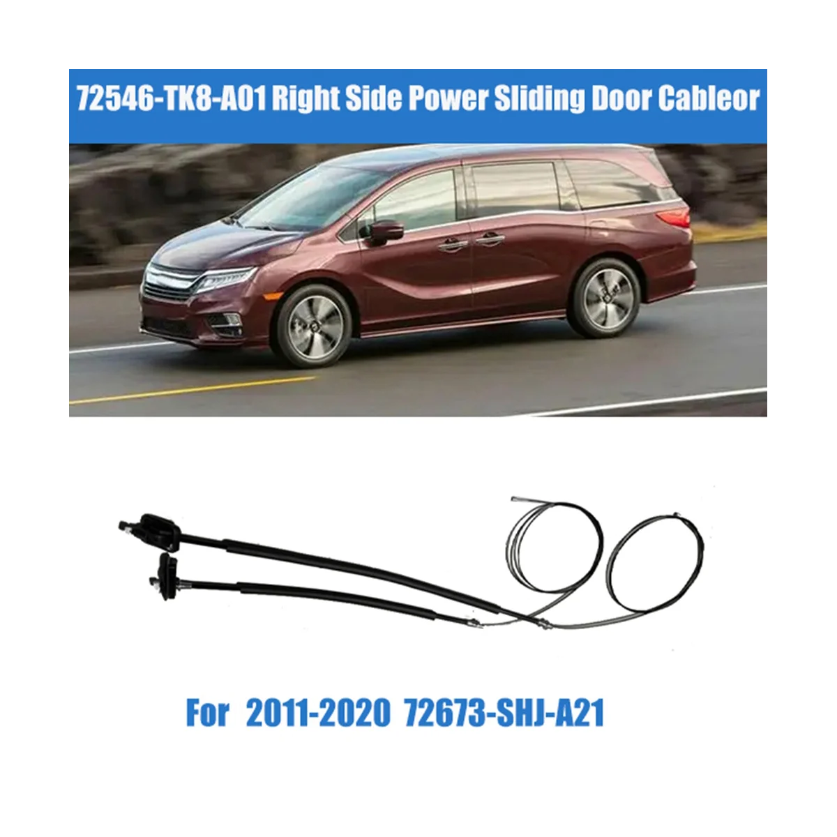 Кабель 72546-TK8-A01 правой боковой мощности для раздвижной двери для Honda Odyssey 2011-2020 (с мотором), тяговые провода для электрической раздвижной двери
Кабель 72546-TK8-A01 правой боковой мощности для раздвижной двери для Honda Odyssey 2011-2020 (с мотором), тяговые провода для электрической раздвижной двери