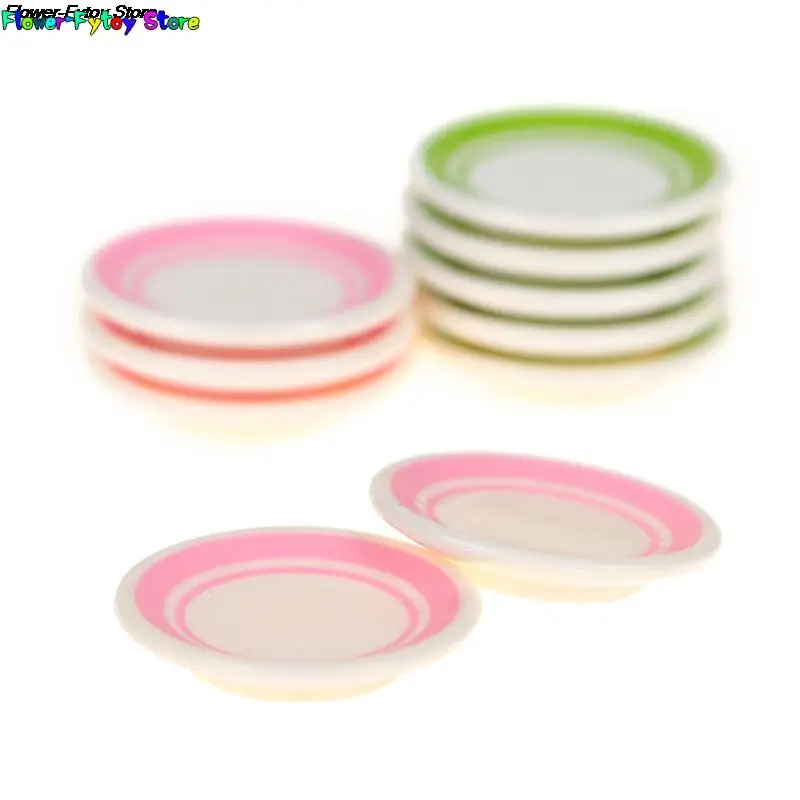 

5Pcs/Set Colorful Kitchen Toys Doll house Dinner Plates Doll Durable Mini Food Dishes Tableware Miniature Doll House Accessories