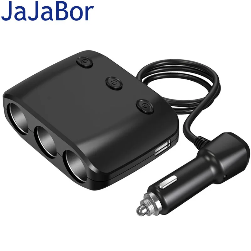 JaJaBor Car Cigarette Lighter Socket Splitter 3 Hole Port Dual USB Car Charger Independent Switch 120W High Power Adapter
JaJaBor Car Cigarette Lighter Socket Splitter 3 Hole Port Dual USB Car Charger Independent Switch 120W High Power Adapter