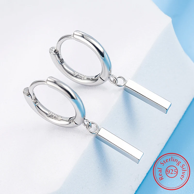 Genuine 925 Sterling Silver Women's New Jewelry Rectangular Metal Block Drop Earrings XY0083
Genuine 925 Sterling Silver Women's New Jewelry Rectangular Metal Block Drop Earrings XY0083