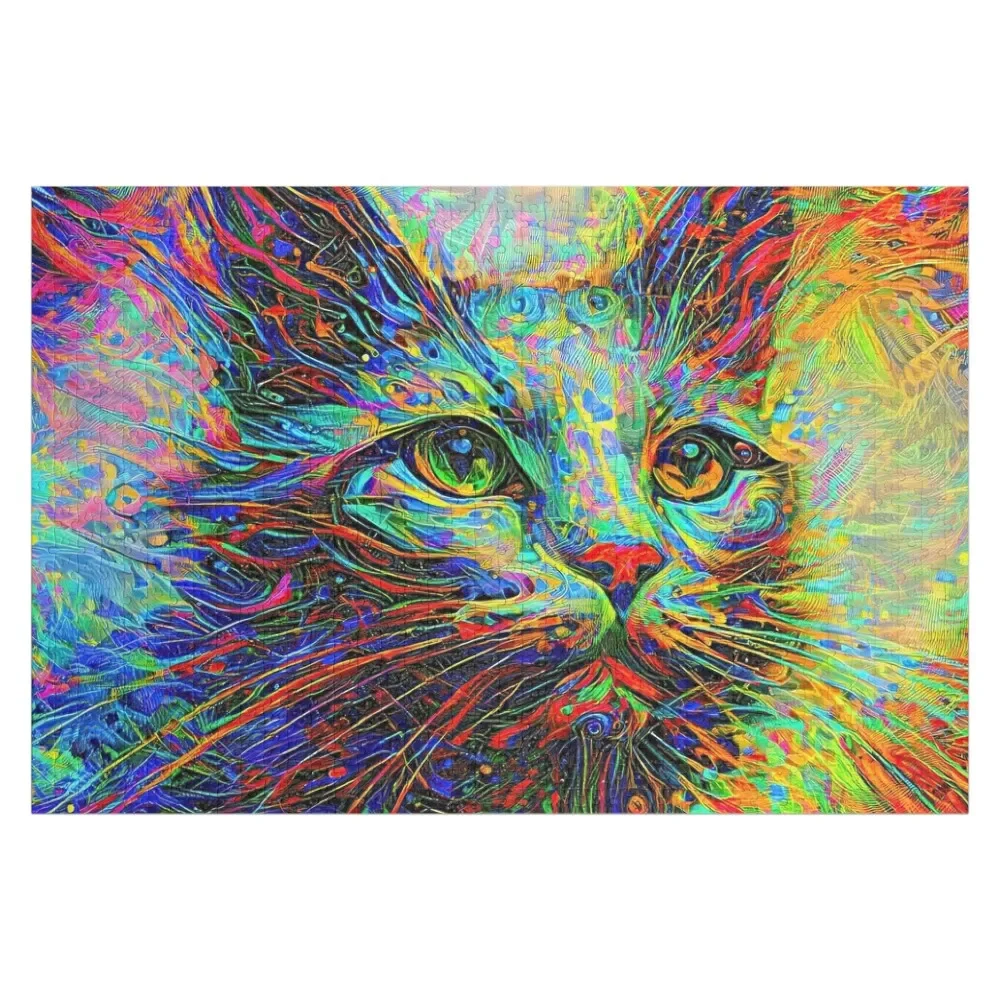 

Abstractions of abstract abstraction of cat. DeepDream #2300314581025 Jigsaw Puzzle Custom Gift Customizable Gift Puzzle