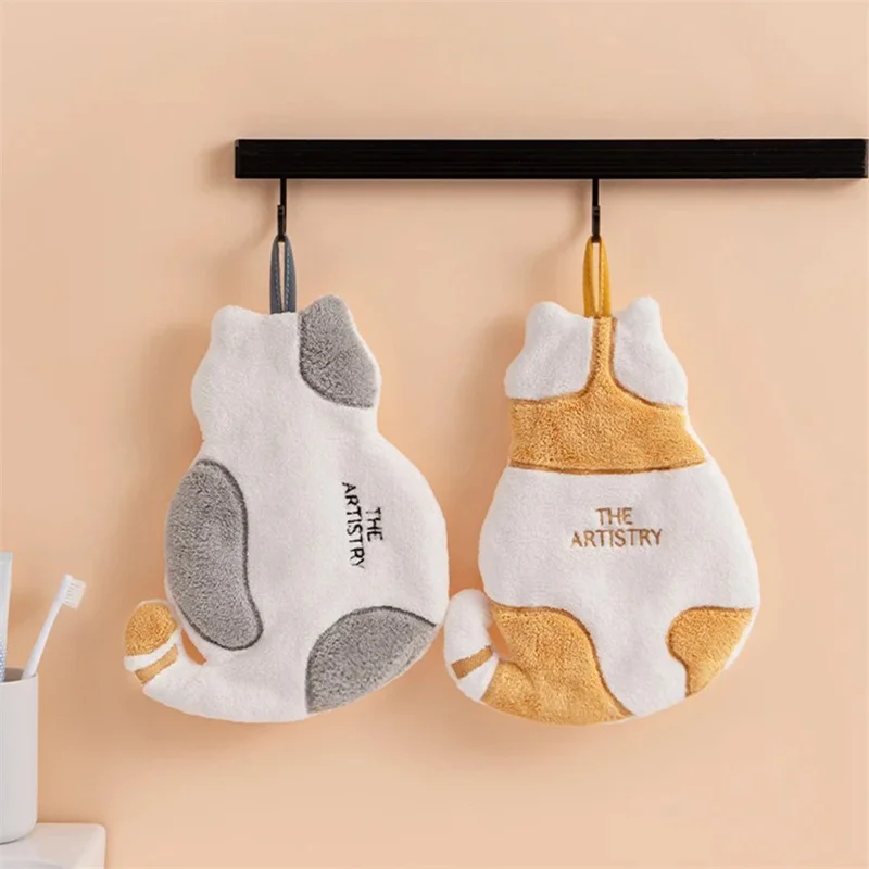 

Cute Cat Hand Towel For Child Super Absorbent Microfiber Kitchen Towel High-efficiency Tableware Cleaning Towel Kitchen Tools Ne