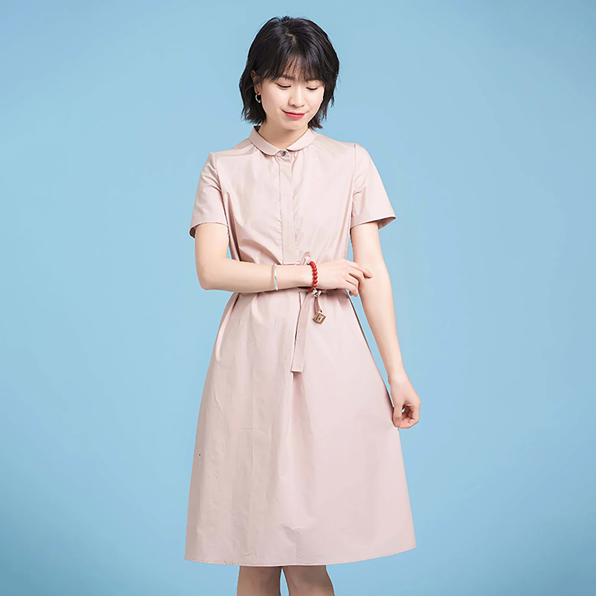 CYNTHIA High-end Vintage Cotton Dresses for Summer Female Short-sleeve Turn-down Collar Dress with Belt Original Design 8-5
CYNTHIA High-end Vintage Cotton Dresses for Summer Female Short-sleeve Turn-down Collar Dress with Belt Original Design 8-5