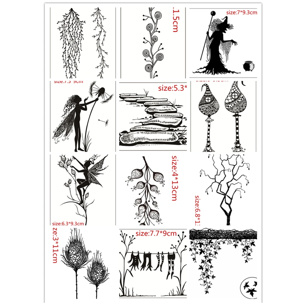 

Design Transparent Silicone Clear Rubber Stamp Sheet Cling Scrapbooking DIY Cute Pattern Photo Album PaperCard Decor