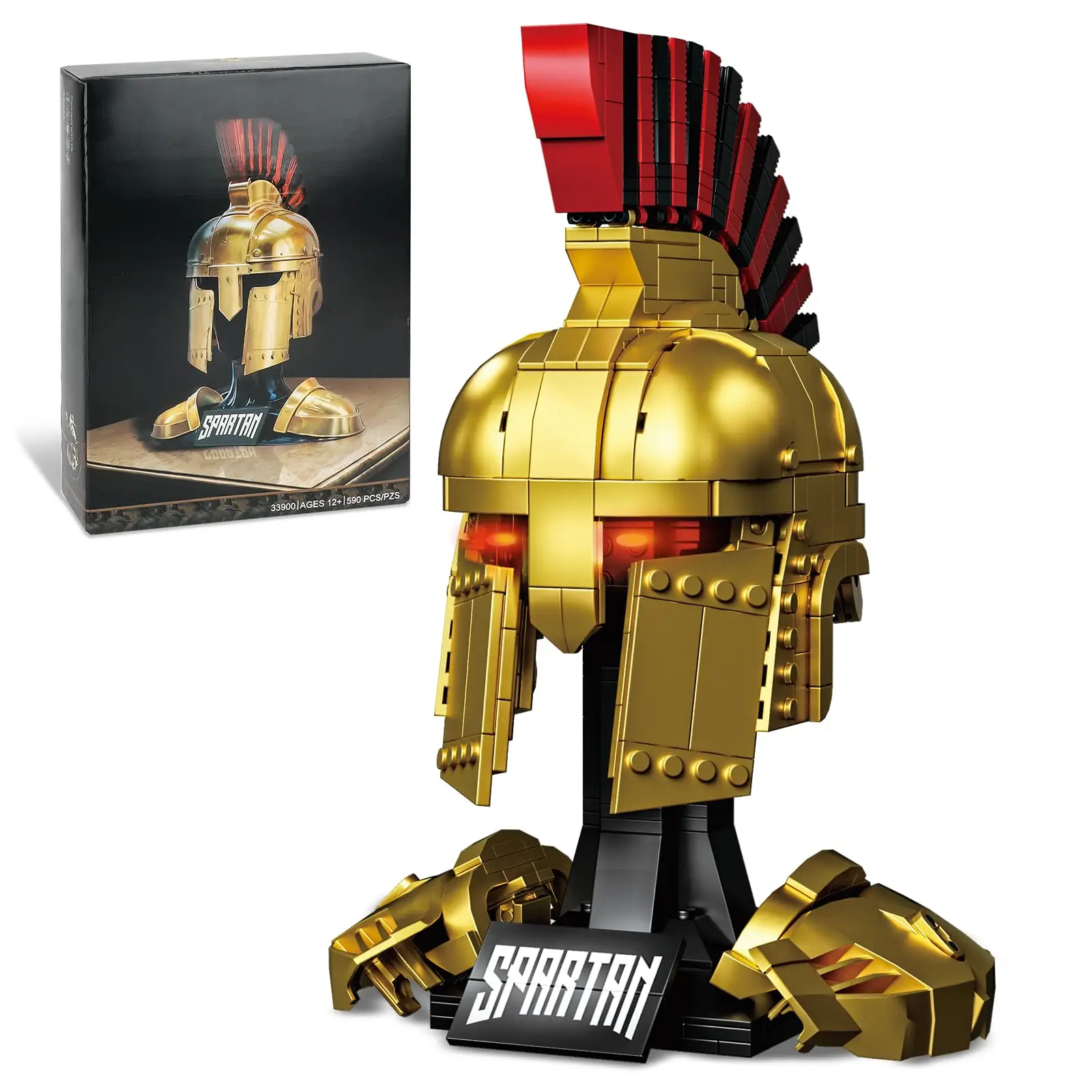 590PCS Roman Centurion Helmet Building Set Adults Idea Collectible Soldier Helmet Model Home Display Decor Toy Gift for Kid Boys 590PCS Roman Centurion Helmet Building Set Adults Idea Collectible Soldier Helmet Model Home Display Decor Toy Gift for Kid Boys