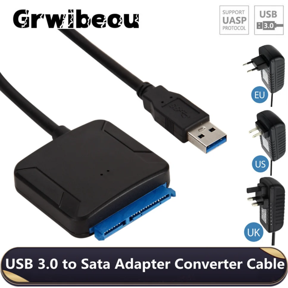 USB 3.0 to Sata Adapter Cable USB 3.0 Hard Drive Converter Cable Support 2.5/3.5 Inch External HDD SSD Hard Disk Drive Adapter
USB 3.0 to Sata Adapter Cable USB 3.0 Hard Drive Converter Cable Support 2.5/3.5 Inch External HDD SSD Hard Disk Drive Adapter