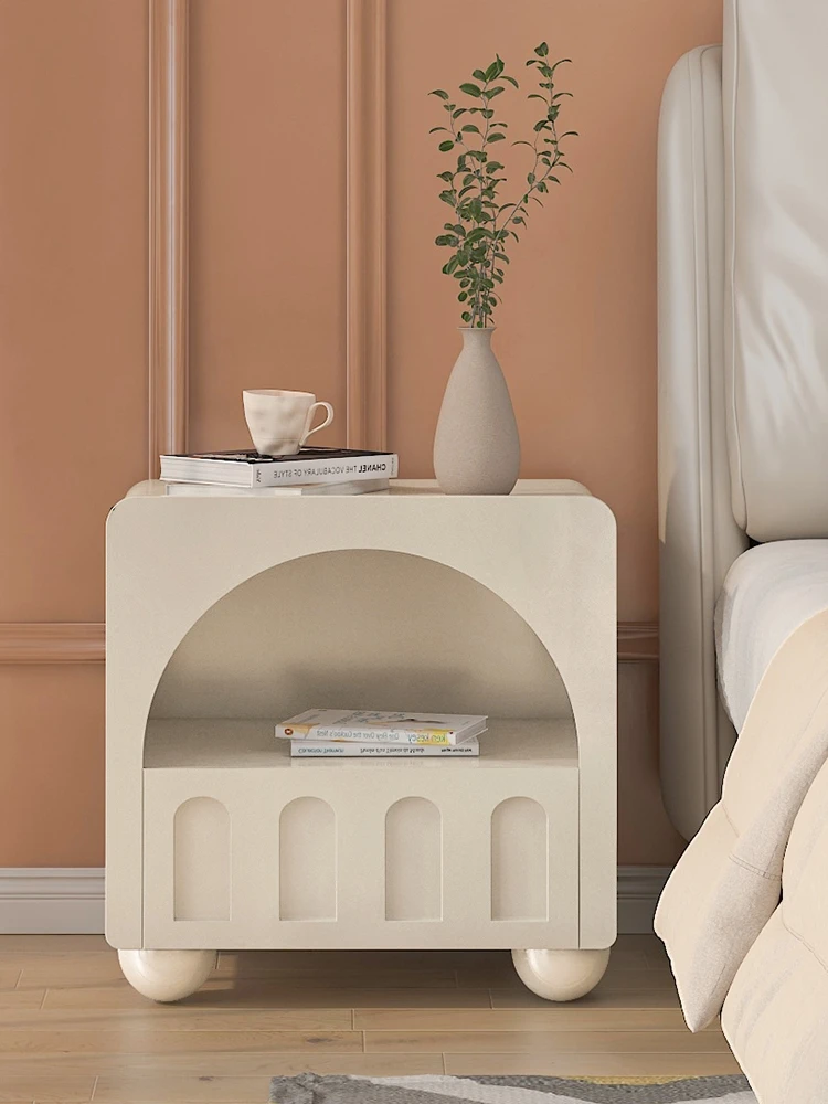 Creamy French bedside table designer senior children's room storage cabinet modern simple light luxury small bedside table
Creamy French bedside table designer senior children's room storage cabinet modern simple light luxury small bedside table