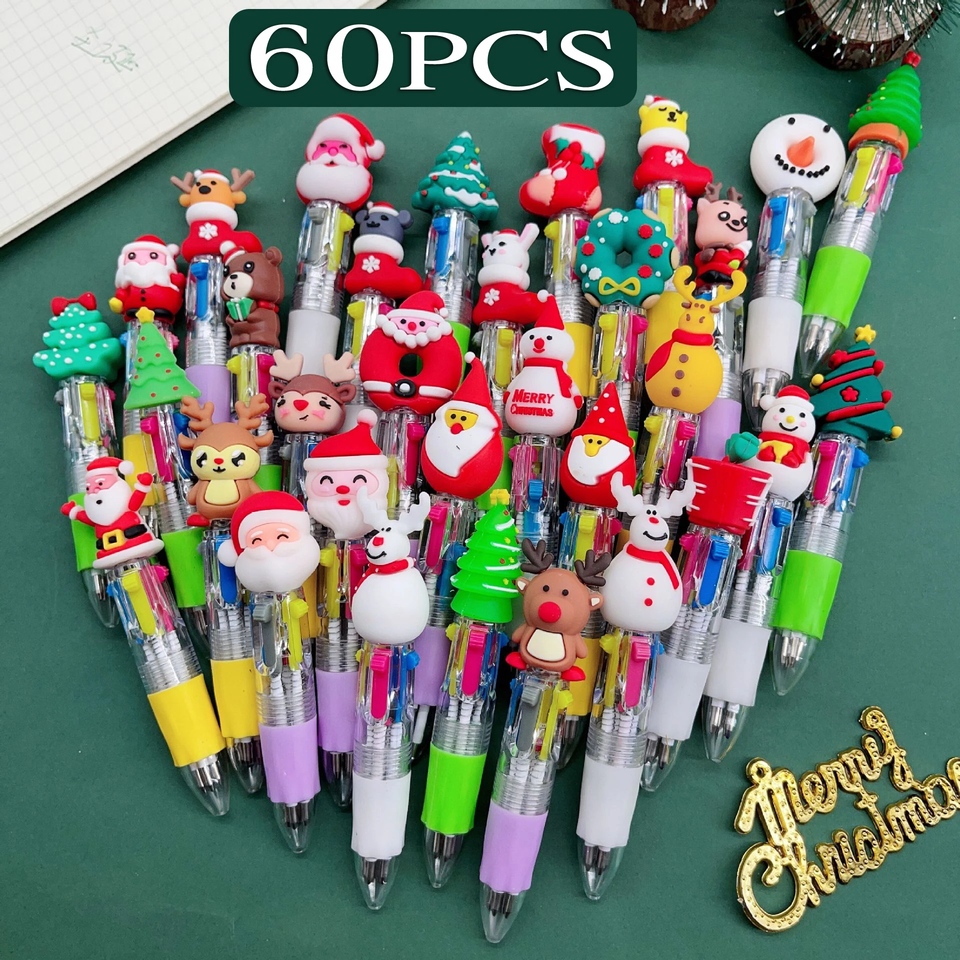 60Pcs/Lot Cute Mini Ballpoint Pen Christmas Series 4 Color Ball Pens For Kids School Writing Supplies Office Stationery Gifts
60Pcs/Lot Cute Mini Ballpoint Pen Christmas Series 4 Color Ball Pens For Kids School Writing Supplies Office Stationery Gifts
