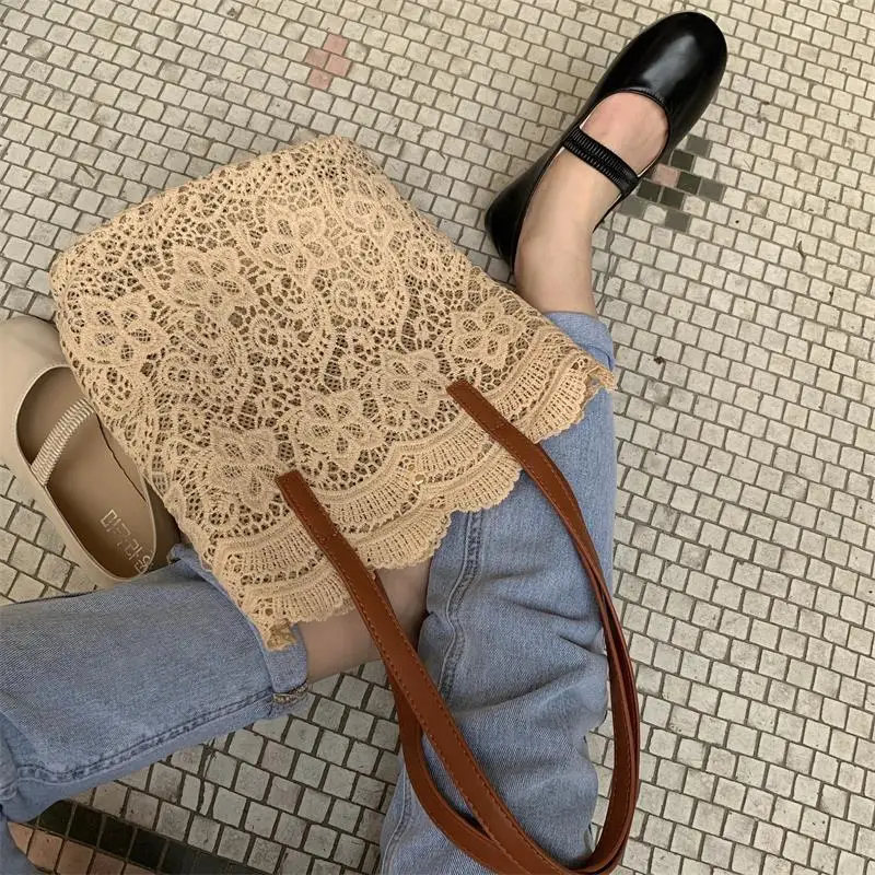 Niche Design 2023 Handbag, Lace Bag, Women's Single Shoulder Bag, Women's Large Capacity Bucket Shopping Bag
Niche Design 2023 Handbag, Lace Bag, Women's Single Shoulder Bag, Women's Large Capacity Bucket Shopping Bag
