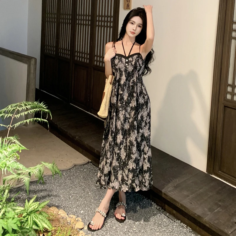 Holiday Style Halter Dress for Women 2023 Sleeveless Cute Bow Vacation Summer Strappy Sundress Two Ways to Wear Long Clothes New
Holiday Style Halter Dress for Women 2023 Sleeveless Cute Bow Vacation Summer Strappy Sundress Two Ways to Wear Long Clothes New