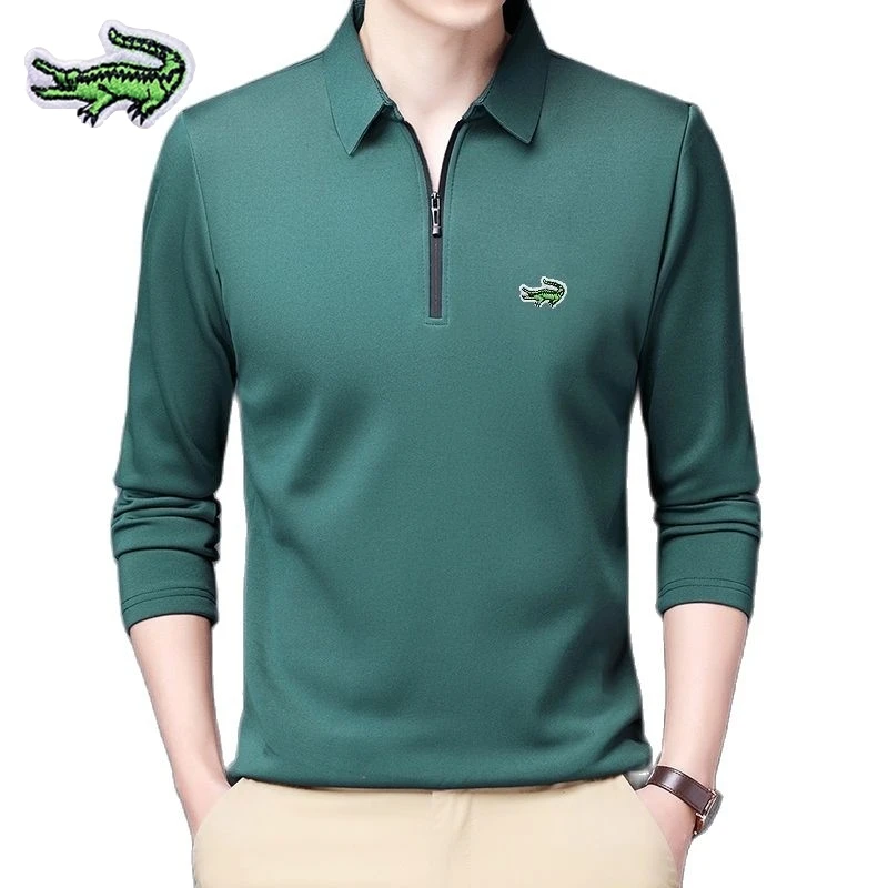 New Men's Embroidery Top Class Long Sleeve Polo Shirt Four Seasons Thin Fashion Long Sleeve Shirt Business Casual Fit Zipper Pol
New Men's Embroidery Top Class Long Sleeve Polo Shirt Four Seasons Thin Fashion Long Sleeve Shirt Business Casual Fit Zipper Pol