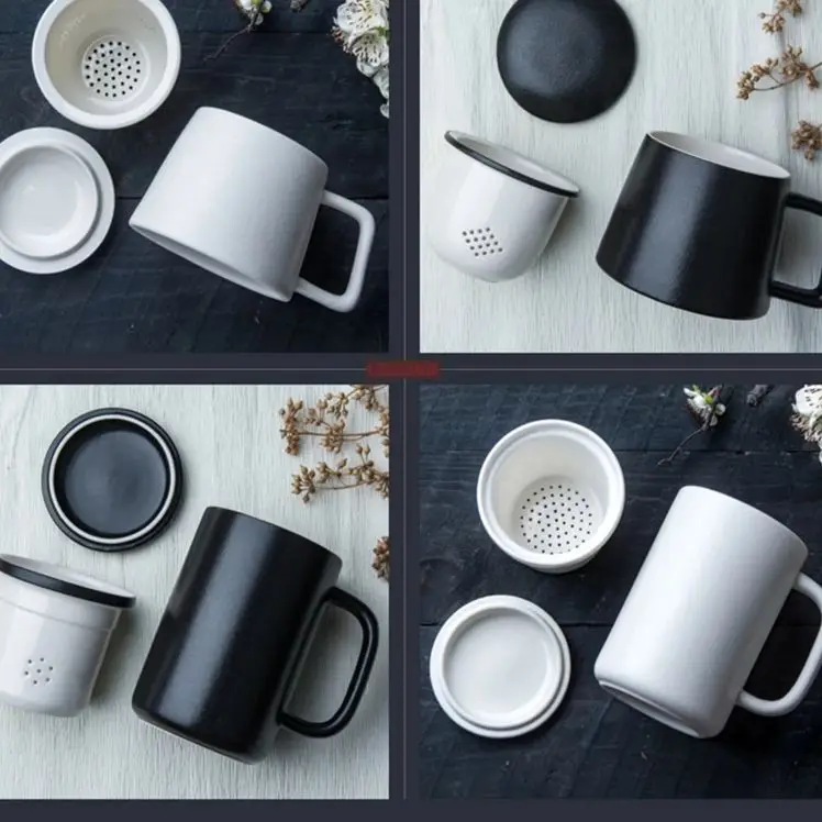 Personality ceramic tea cup with lid filter Creative office tea cup Travel portable tea set Household drinking utensils
Personality ceramic tea cup with lid filter Creative office tea cup Travel portable tea set Household drinking utensils
