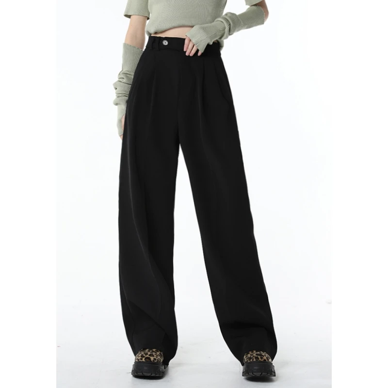 Black Women Suit Pants High Waist American Vintage Baggy Pants Streetwear Style Fashion Female Straight Wide Leg Trouser
Black Women Suit Pants High Waist American Vintage Baggy Pants Streetwear Style Fashion Female Straight Wide Leg Trouser
