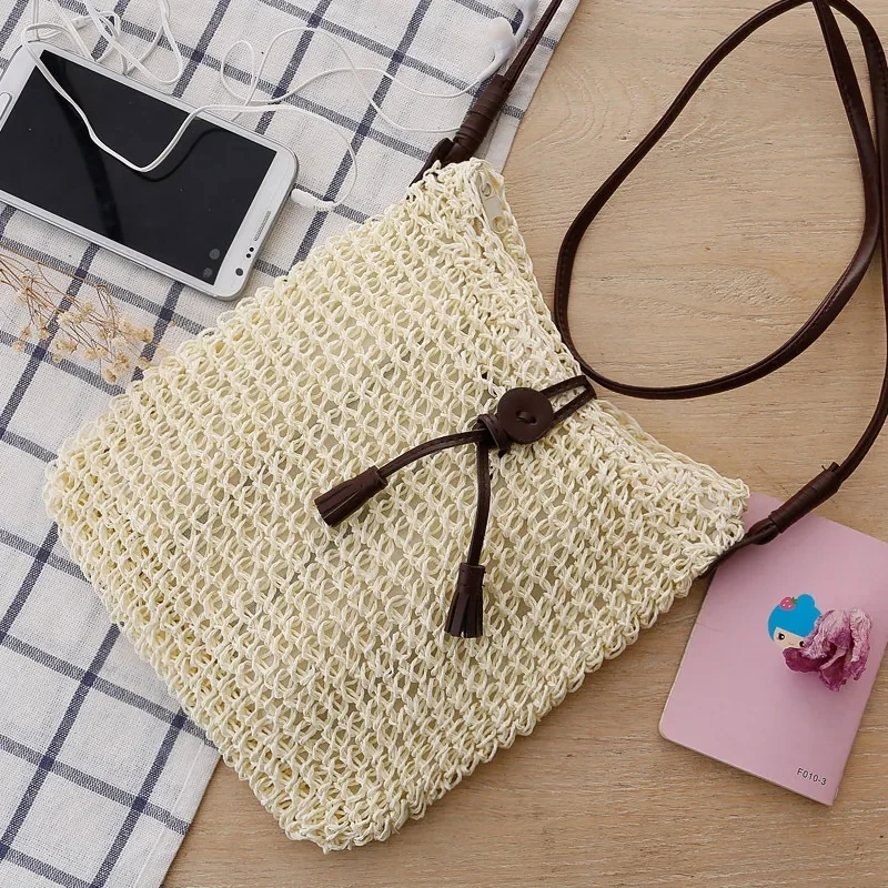 Travel Wicker Crossbody Tote - Hand Woven Bohemian Beach Shoulder Bag 15 Sb9b44acec0cc4e509286aaa39d27168eZ