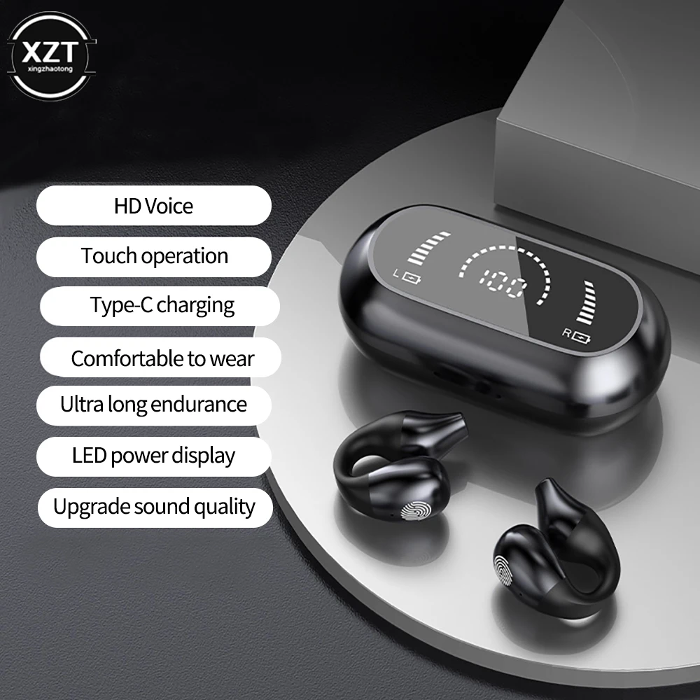 Hot!TWS Bluetooth Headsets Original Bone Conduction Open Ear Clip Wireless Headphones with Mic Sports Earphones for Phone
Hot!TWS Bluetooth Headsets Original Bone Conduction Open Ear Clip Wireless Headphones with Mic Sports Earphones for Phone