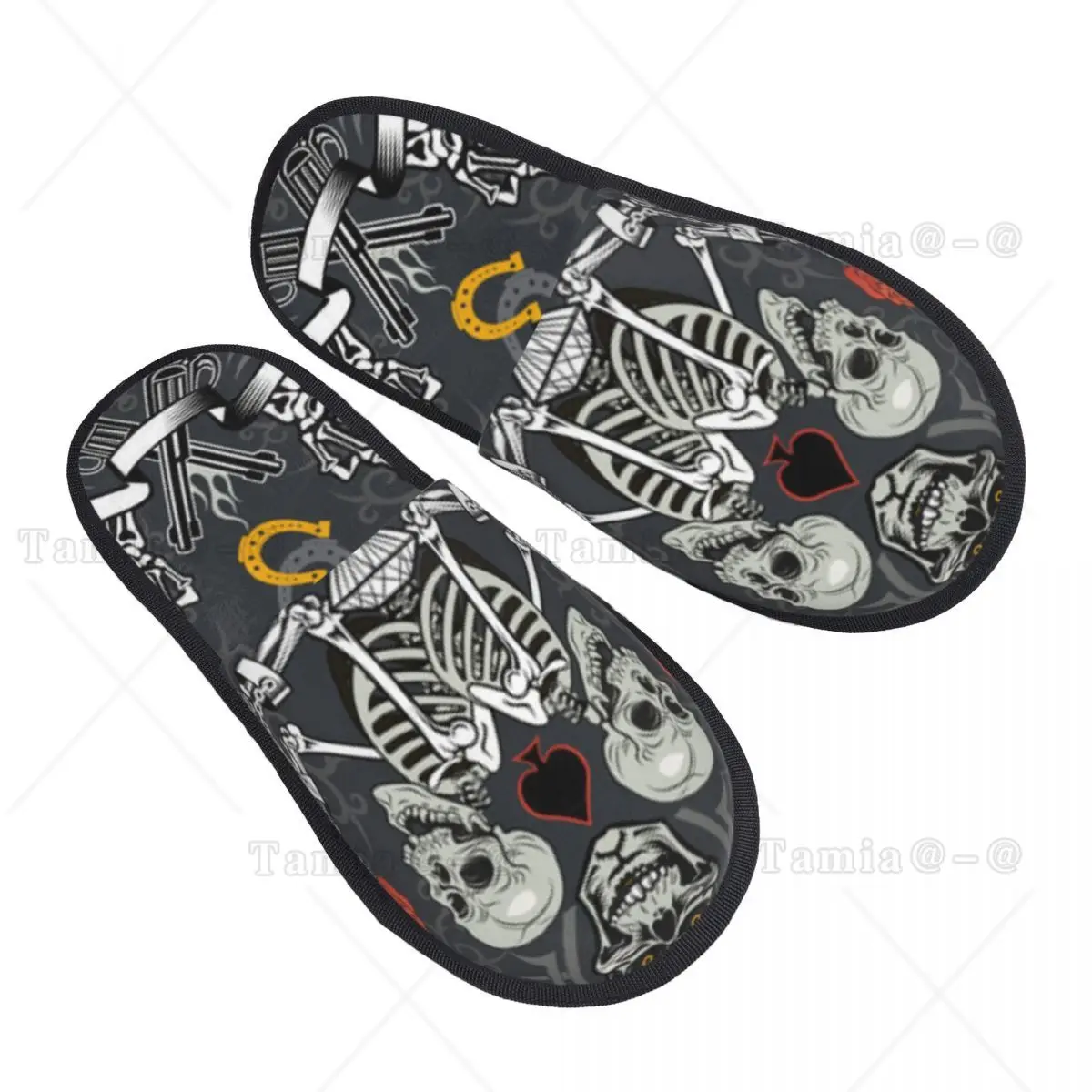 Plush Indoor Slippers Skull With Guns Warm Soft Shoes Home Footwear Autumn Winter
Plush Indoor Slippers Skull With Guns Warm Soft Shoes Home Footwear Autumn Winter