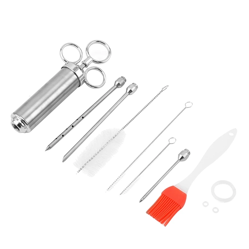 

Grill Marinade Seasoning Injector, Turkey Meat Injectors For Smoking, Cooking Meat Injection Syringe BBQ Accessories