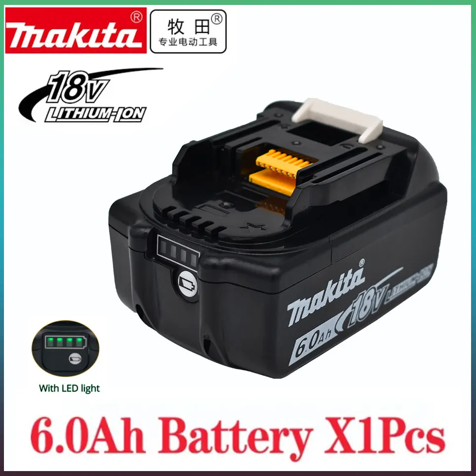 Makita Original Lithium ion Rechargeable Battery 18V 6000mAh 18v 6.0Ah drill Replacement Battery BL1860 BL1830 BL1850 BL1860B
Makita Original Lithium ion Rechargeable Battery 18V 6000mAh 18v 6.0Ah drill Replacement Battery BL1860 BL1830 BL1850 BL1860B