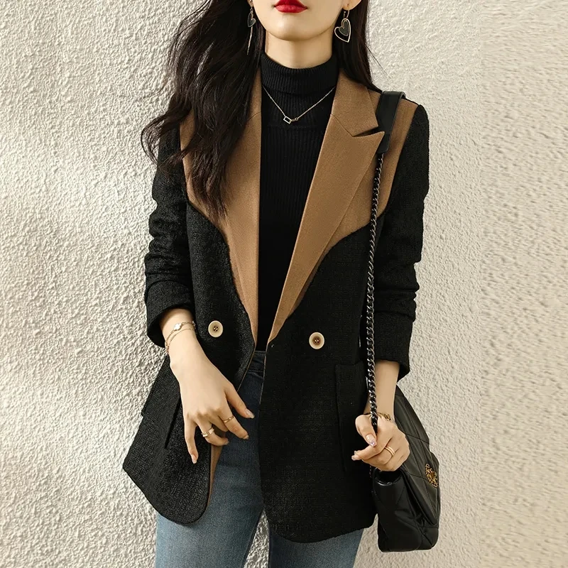 2023 New Small Fragrance Coat Women's Blazers Autumn Fashion Splice Jacket Lady Outerwear Blazer Female Outerwear Tops
2023 New Small Fragrance Coat Women's Blazers Autumn Fashion Splice Jacket Lady Outerwear Blazer Female Outerwear Tops