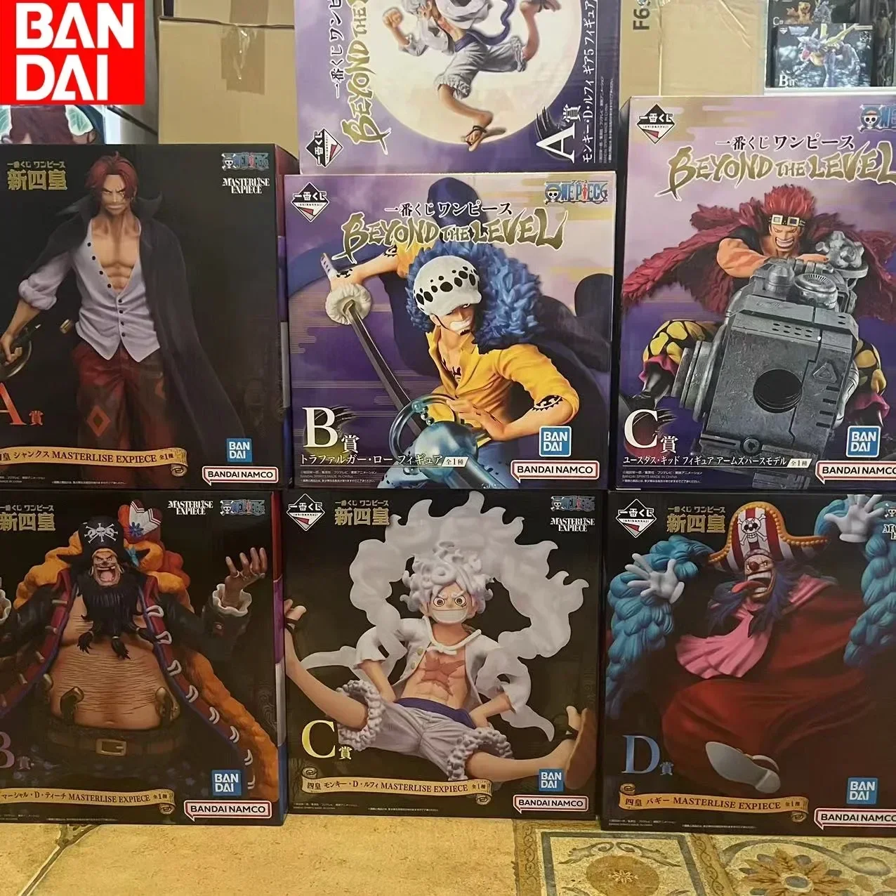 

Bandai Genuine One Piece Monkey D Luffy Trafalgar Law Eustass Kid Ichiban Kuji Beyond The Level Anime Figure Model Doll Toy Gift