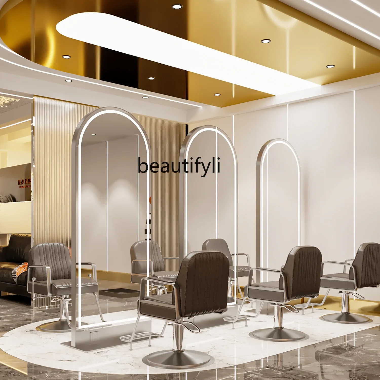 Barber Shop with Light Dressing Table Hairdressing Mirror Hot Dyeing Hair Cutting Single-Sided Floor Mirror
Barber Shop with Light Dressing Table Hairdressing Mirror Hot Dyeing Hair Cutting Single-Sided Floor Mirror