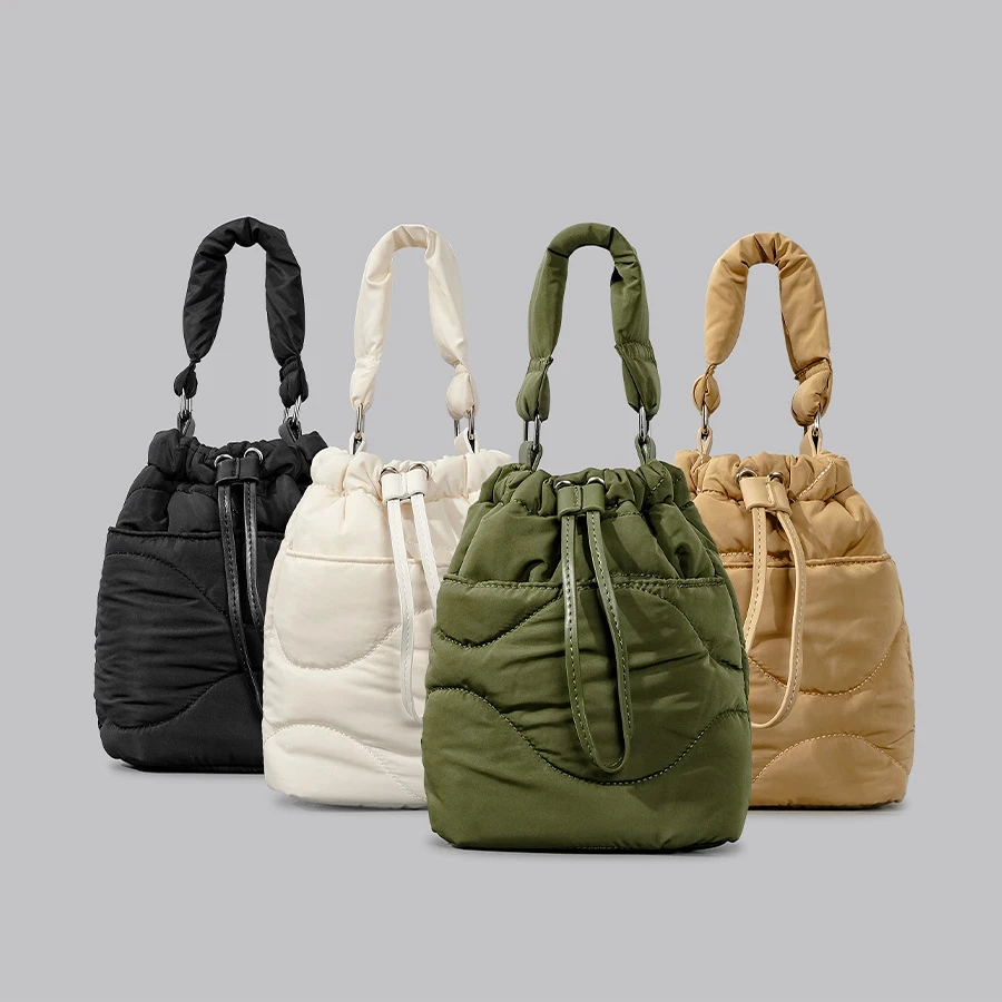 Casual Nylon Padded Bucket Bag Women Handbags Quilted Shoulder Bag Down Cotton Crossbody Bag Simple Shopper Purses 2023 Winter
Casual Nylon Padded Bucket Bag Women Handbags Quilted Shoulder Bag Down Cotton Crossbody Bag Simple Shopper Purses 2023 Winter