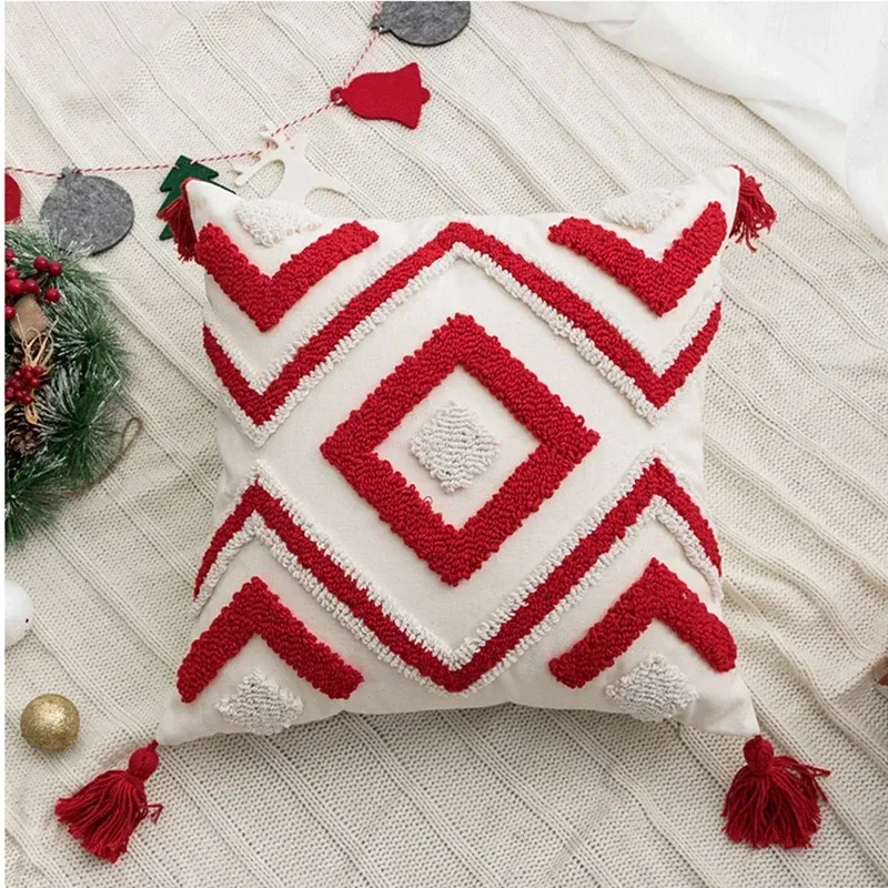 New Christmas Throw Pillow Red Geometric Plush Autumn Winter Embroidered Cushion Cover Home Living Room Sofa Throw Pillow Cover
New Christmas Throw Pillow Red Geometric Plush Autumn Winter Embroidered Cushion Cover Home Living Room Sofa Throw Pillow Cover
