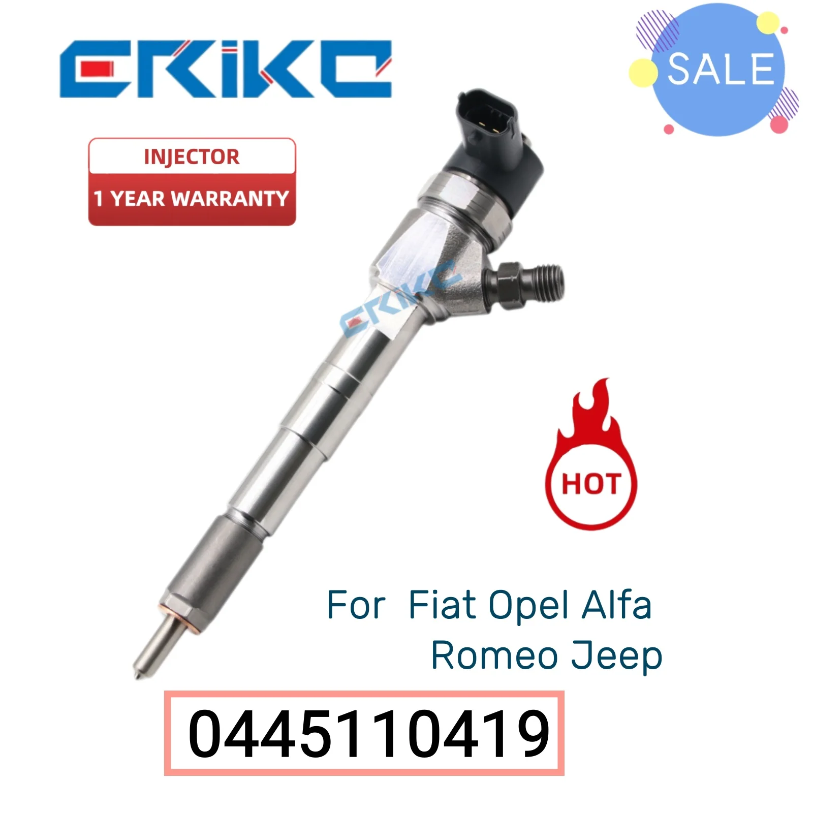 

0445110419 Auto Engine Injector Assy 0 445 110 419 Car Fuel Injector 0445 110 419 Injection Rail for Fiat Opel Alfa Romeo Jeep