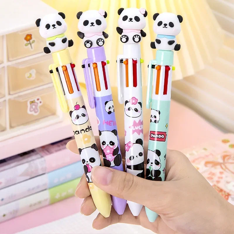 

20Pcs/Lot Cute Cartoon Panda 6 Colors Ballpoint Pen Kawaii Multicolor Writing Pens Student School Stationery Office Supplies