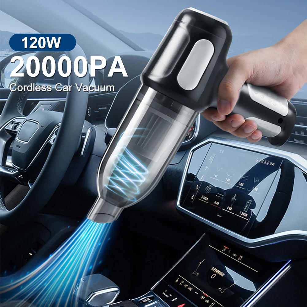 Portable 20000PA Car Cordless Vacuum Handheld 120W Car Vacuum Cleaner With Strong Suction Mini Auto Vacuum Duster Accessories
Portable 20000PA Car Cordless Vacuum Handheld 120W Car Vacuum Cleaner With Strong Suction Mini Auto Vacuum Duster Accessories
