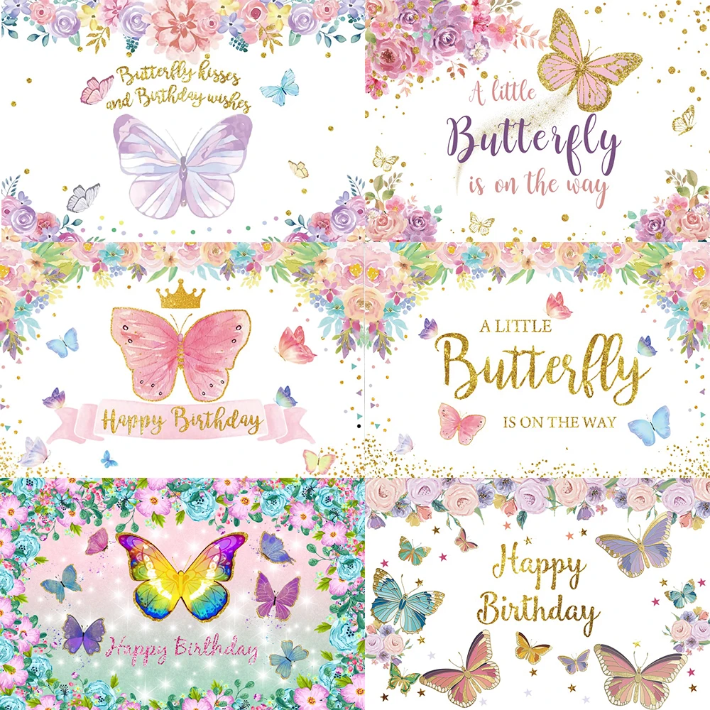 Butterfly Theme Birthday Background Cloth Girl Baby Shower Gift Party Birthday Decoration Banner Photography Studio Background P
Butterfly Theme Birthday Background Cloth Girl Baby Shower Gift Party Birthday Decoration Banner Photography Studio Background P