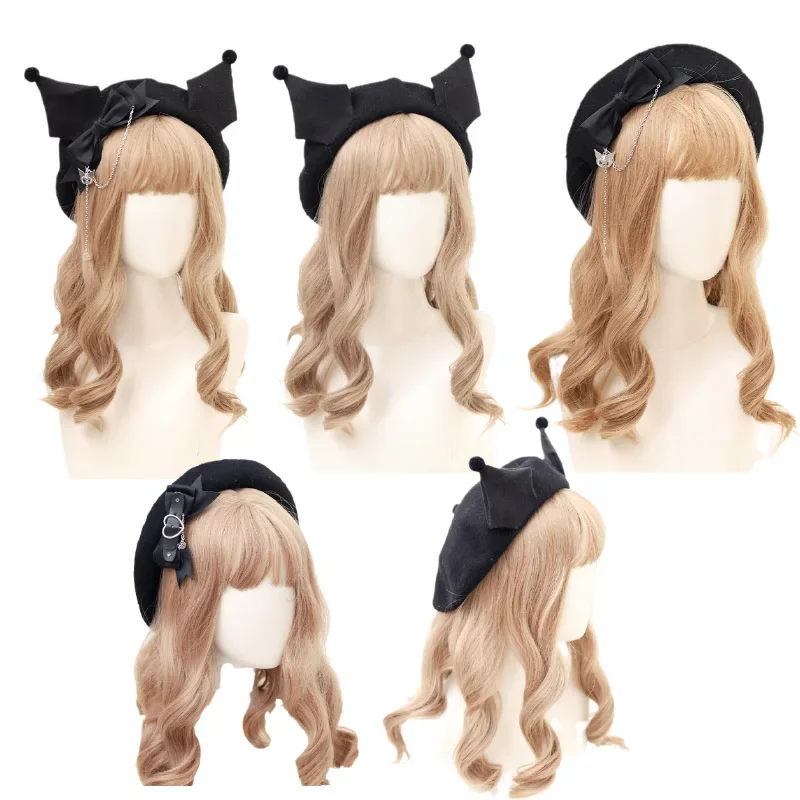 Kawaii Kuromi Cartoon Bow Tie Berets Women Anime Sanrioed Girl Heart Cute Jk Sweet Cool Autumn Winter Hat Girl Gift
Kawaii Kuromi Cartoon Bow Tie Berets Women Anime Sanrioed Girl Heart Cute Jk Sweet Cool Autumn Winter Hat Girl Gift