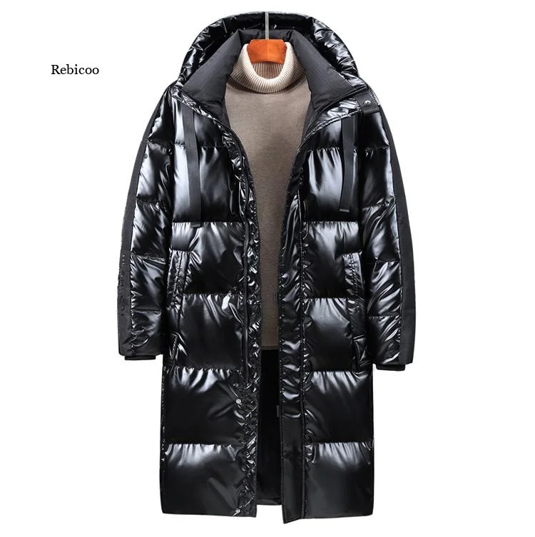 Thickened Glossy Down Jacket New Mens Long Type Winter Trendy Handsome Menswear Coat
Thickened Glossy Down Jacket New Mens Long Type Winter Trendy Handsome Menswear Coat