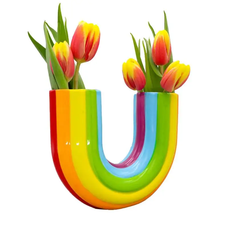 U Shaped Flower Vase Decorative Rainbow Flower Vase Moderate Capacity Farmhouse Decorative Vase For Home Decor Table
U Shaped Flower Vase Decorative Rainbow Flower Vase Moderate Capacity Farmhouse Decorative Vase For Home Decor Table