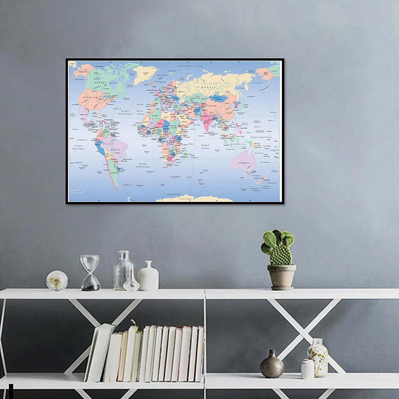 A2 Size The World Political Map In French Wall Decor Modern Poster Canvas Painting Office Home Decoration School Supplies
A2 Size The World Political Map In French Wall Decor Modern Poster Canvas Painting Office Home Decoration School Supplies