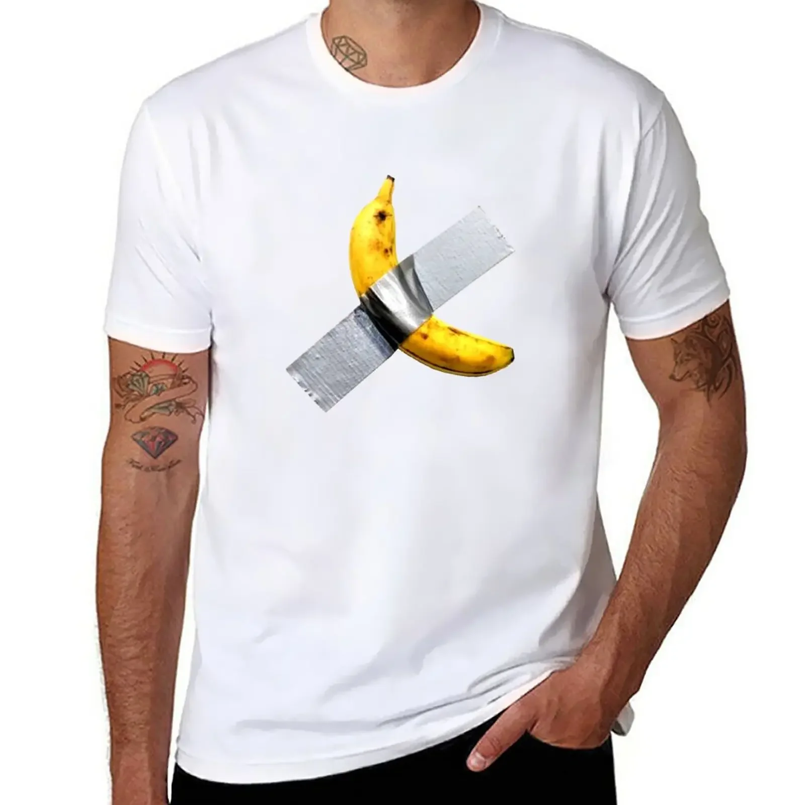 

Maurizio Cattelan banana sculpture contemporary art lover artist gift t shirt or mask T-Shirt summer tops mens tall t shirts