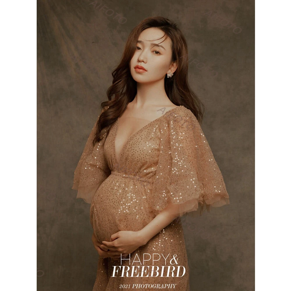 Maternity Dresses Elegant For Photography Props Sparkly Sequence Tulle Gown Pregnant Women Evening Dress Photo Shoot Accessories
Maternity Dresses Elegant For Photography Props Sparkly Sequence Tulle Gown Pregnant Women Evening Dress Photo Shoot Accessories