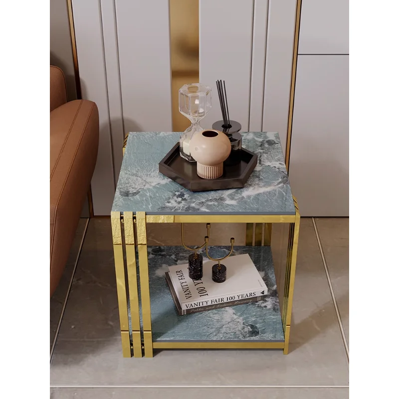 Stainless steel luxury sofa edge table, Nordic rock board corner table, square table, living room marble small coffee table
Stainless steel luxury sofa edge table, Nordic rock board corner table, square table, living room marble small coffee table