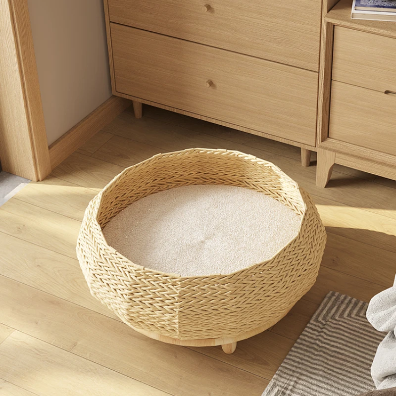Miaozan weaves solid wood cat bed, which is universal for all seasons, winter warm kitten bed, net, red dog bed, semi-sealed pet
Miaozan weaves solid wood cat bed, which is universal for all seasons, winter warm kitten bed, net, red dog bed, semi-sealed pet