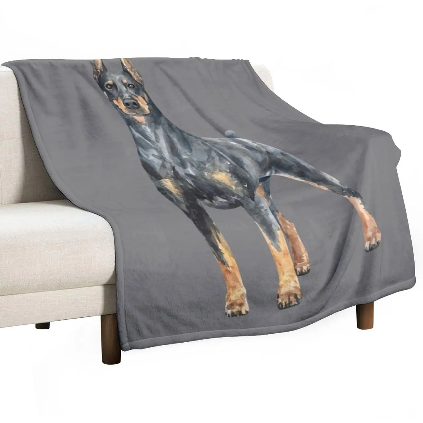 Black Doberman Watercolor Painting Throw Blanket Shaggy Decorative Sofas Blankets
Black Doberman Watercolor Painting Throw Blanket Shaggy Decorative Sofas Blankets
