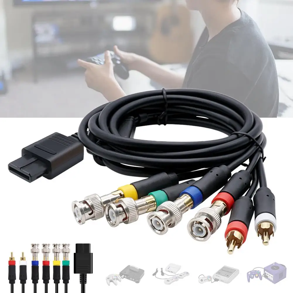 

RGB+Sync Video Audio Cable For NGC/N64/SNES RGBS Color Monitor Component Cable Game Console Accessories H4Y0