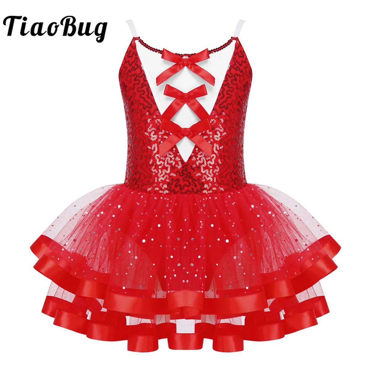 Sequins Bowknot Ballet Tutu Dress Kids Girls Sleeveless Layered Tulle Gymnastics Leotard Jazz Latin Performance Dance Wear
Sequins Bowknot Ballet Tutu Dress Kids Girls Sleeveless Layered Tulle Gymnastics Leotard Jazz Latin Performance Dance Wear