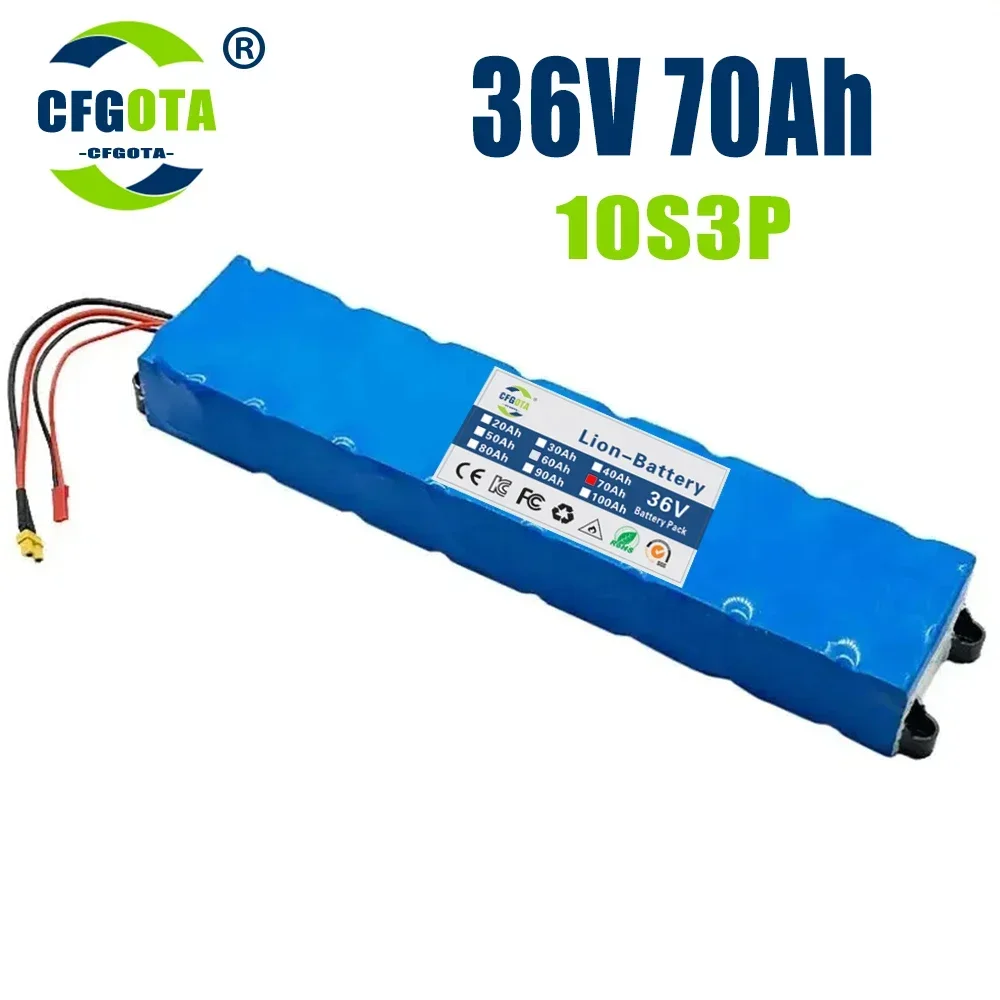 Новый литиевый аккумулятор 36 В 10s3p 70000 мАч 18650 250 Вт-500 Вт 42 в 36 Ач, подходит для электрических скутеров, настраиваемый разъем
Новый литиевый аккумулятор 36 В 10s3p 70000 мАч 18650 250 Вт-500 Вт 42 в 36 Ач, подходит для электрических скутеров, настраиваемый разъем