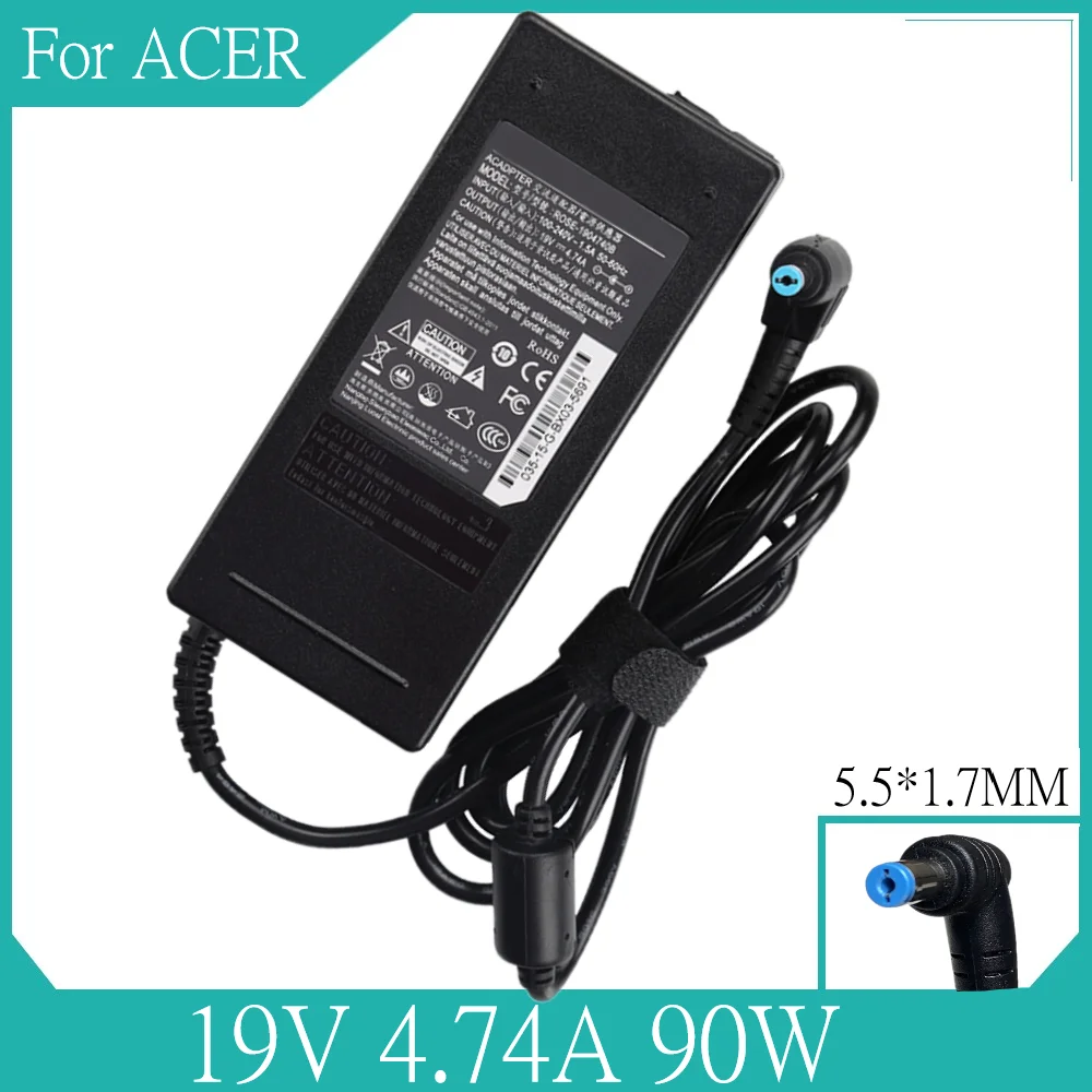 

19V 4.74A 90W 5.5x1.7mm Laptop AC Adapter Charger for ACER ASPIRE 5750G 5755G 7110 9300 Notebook Power Supply